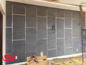 Vách tiêu âm bằng Tấm bông ép Polyester Fiber.